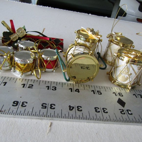 vintage drums Christmas tree ornaments - Picture 3 of 3
